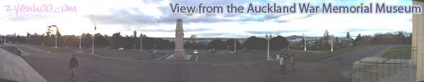 View from the Auckland War Memorial Museum