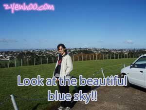 Look at the beautiful blue sky!