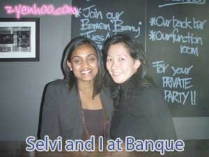 Selvi and I at Banque