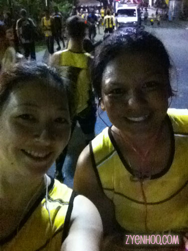 Me with my new friend Farah at the starting line