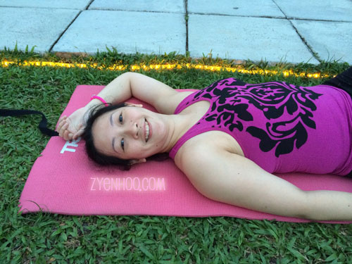 When I said lying on our mats, that was what I really meant