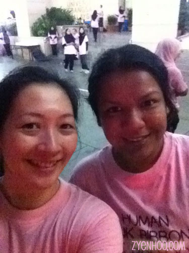 Customary we-fie in the morning! Me with run buddy Farah