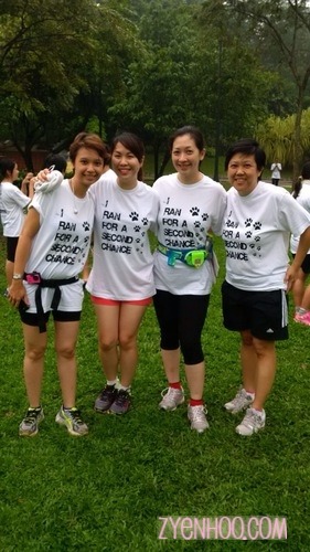 The four of us in our T-shirts!
