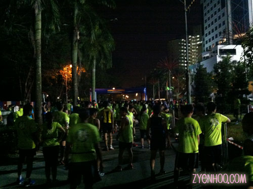 Runners waiting for flag-off