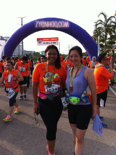 Farah and me after the run