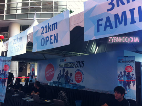 Racek pack collection booth at Paradigm Mall