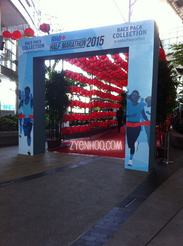 The race pack collection area was very nicely set up with a CNY theme (since Chinese New Year was so close)