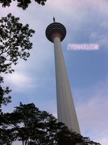 Managed a shot of the KL Tower after our flag-off