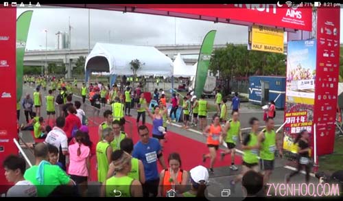 Screengrab of me crossing the finish line in one of the videos!